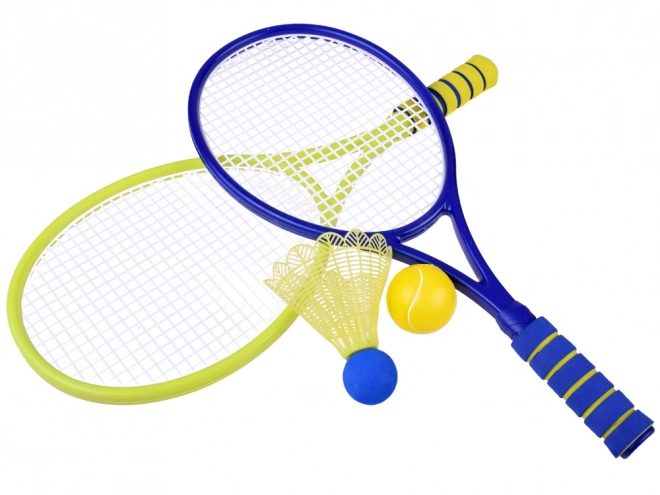 Set de badminton et de tennis avec balles en mousse et volants