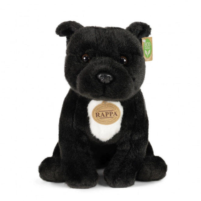 Chien en peluche bull terrier du Staffordshire 30 cm noir ÉCO-RESPONSABLE