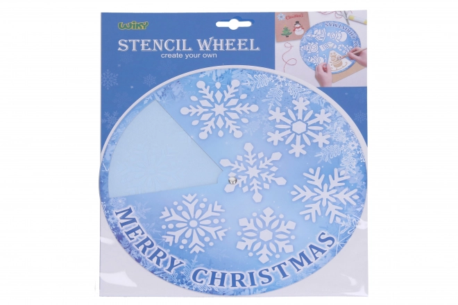 Décoration de Noël gabarit roue sur neige