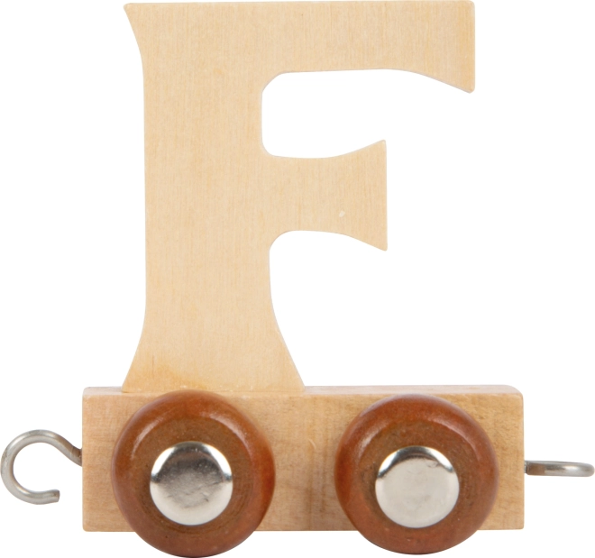 Wagon en bois avec la lettre F pour circuit de train small foot