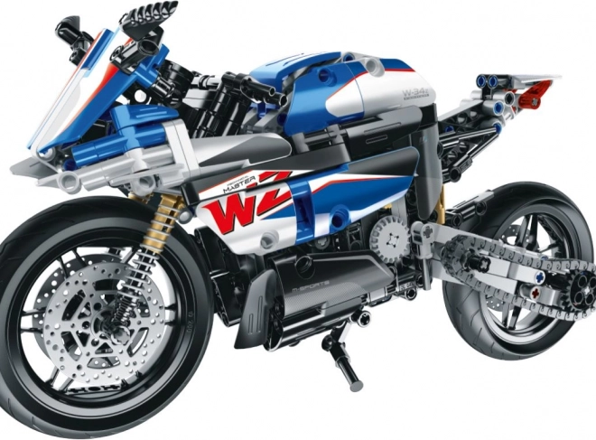 Kit de construction moto bleue