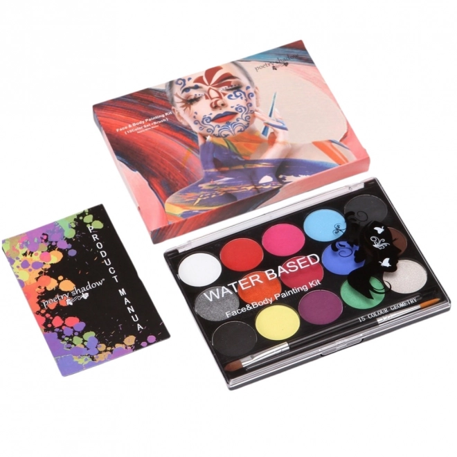 Ensemble de peinture pour le visage et le corps 15 couleurs