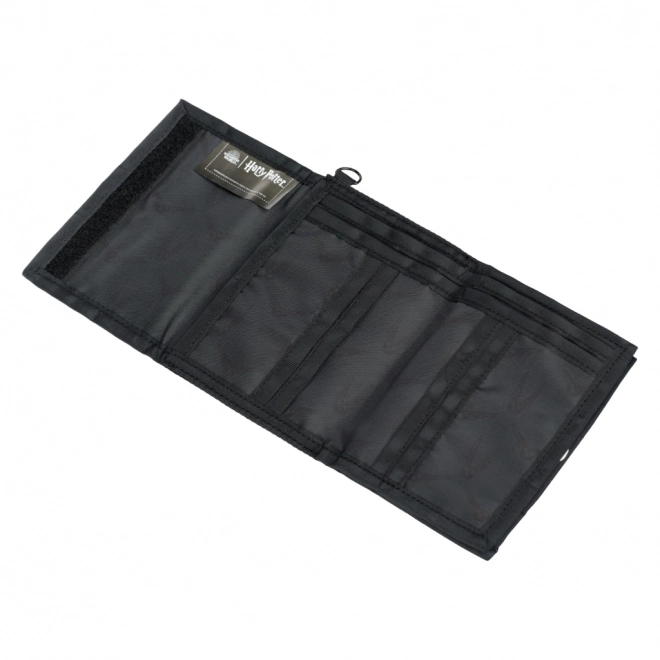 portefeuille noir avec impression Harry Potter Poudlard