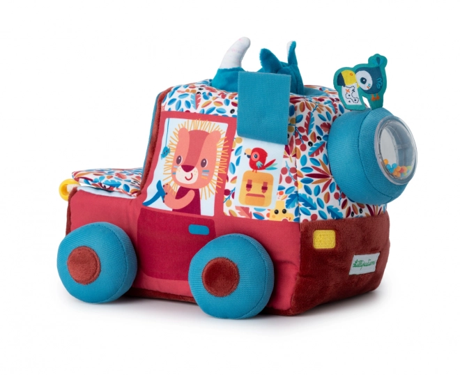 Lilliputiens - voiture textile avec activités et miroir