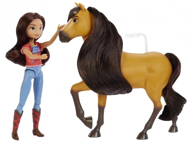 Ensemble Lucky et Duch poupée avec cheval de Mustang : L'esprit de liberté