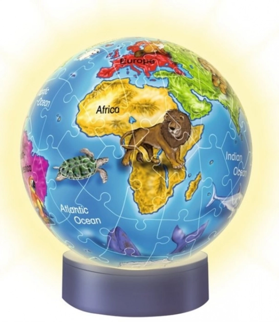 RAVENSBURGER Globe puzzleball lumineux 72 pièces