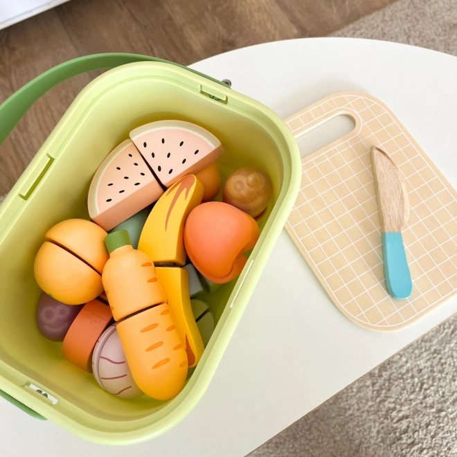 Set de découpe alimentaire en bois Tooky Toy