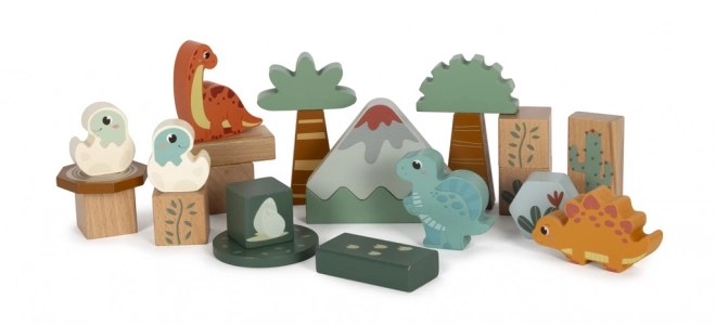 Petits pieds Blocs en bois Dino