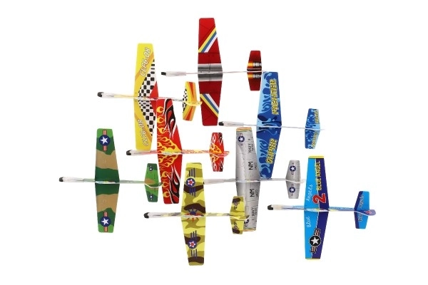 Avion en mousse à lancer 18cm mélange de types en sachet