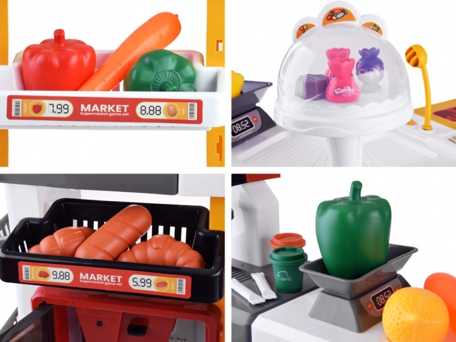 Grand supermarché de pâtisserie + accessoires de chariot ZA4638