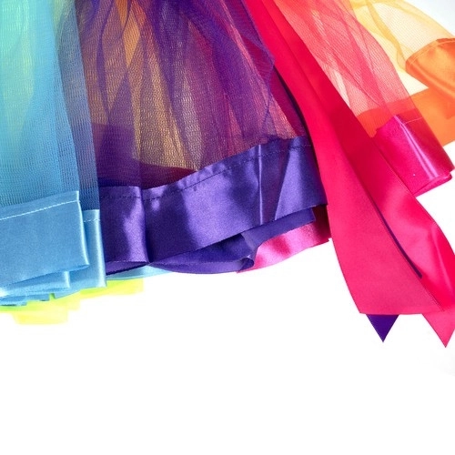Costume de Licorne avec jupe arc-en-ciel et ailes