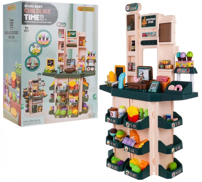 Magasin avec fonctions de lumière et de son + accessoires