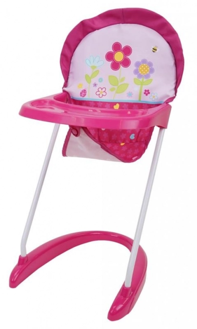 Ensemble de jeu 3 pièces, poussette, chaise et lit - Fleurs