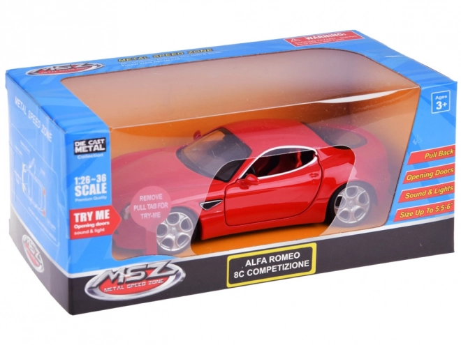 Modèle de voiture en métal Alfa Romeo 8C Competizione échelle 1:32