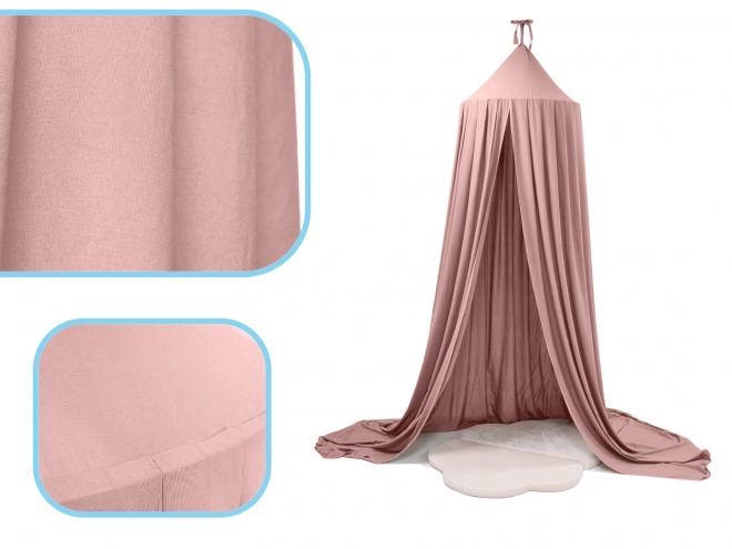 Baldaquin suspendu rose pour chambre d'enfant