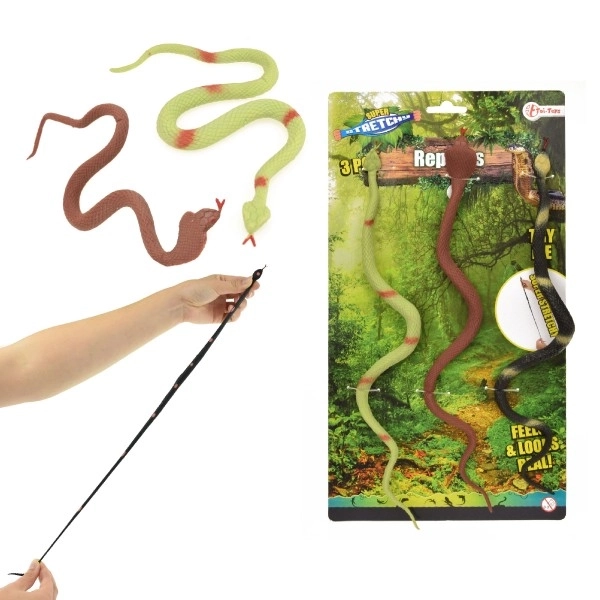 Serpent antistress extensible en silicone 3 pcs