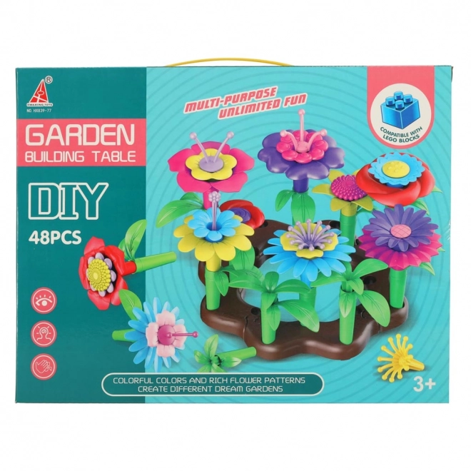 Jouet de construction créatif jardin fleuri