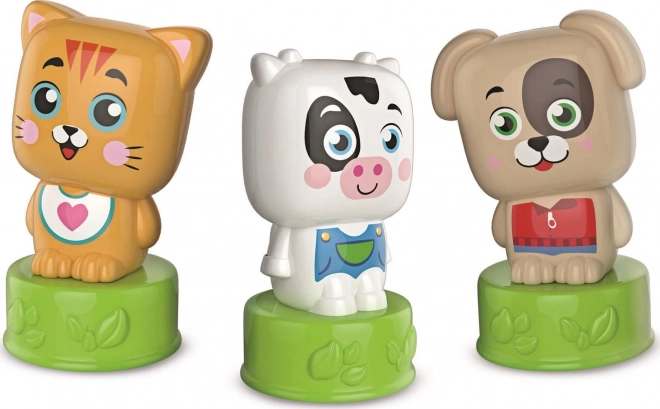 CLEMENTONI Soft Clemmy Coffret de jeu avec livre Milou animaux