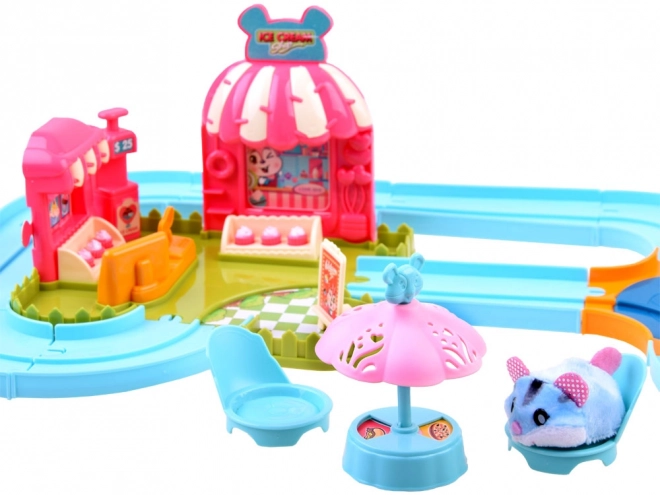 Piste de hamster interactive - Accessoires pour salon de crème glacée ZA3989