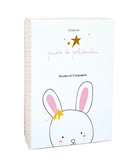 Doudou Jouet avec attache-tétine lapin 15 cm