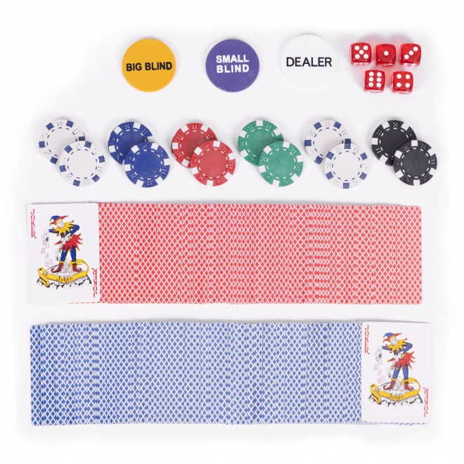 Set de Poker Blackjack 300 jetons 2 paquets de cartes Tapis de jeu Mallette de transport verrouillable