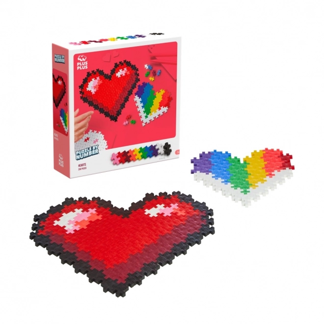 Plus-Plus puzzle selon les chiffres - cœur 250 pcs