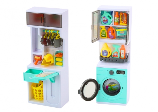 Ensemble de jeu de salle de bain 4 en 1 Douche Toilettes Machine à laver Accessoires