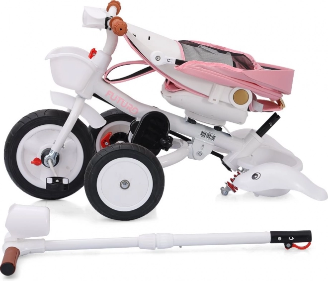 CHIPOLINO Tricycle avec toit Futuro 2 en 1 Princesse