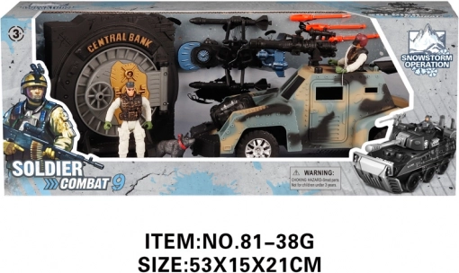 Set militaire avec véhicule et accessoires