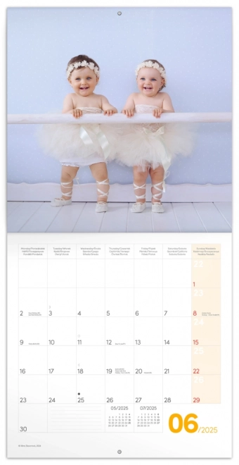 Calendrier de Notes Babies – Věra Zlevorová 2025, 30 × 30 cm