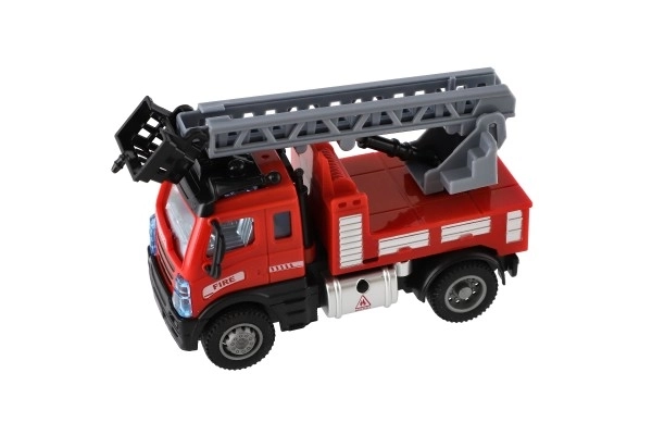 Camion de pompiers en plastique avec échelle extensible