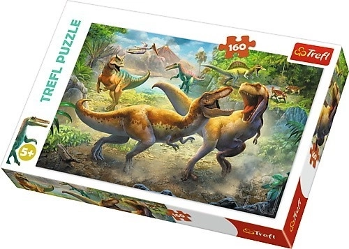 Puzzle 160 pièces – tyrannosaures en combat Trefl
