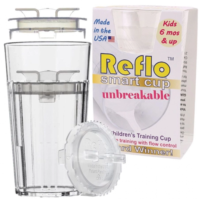 Reflo NOVÝ NESLÉHAVÝ gobelet d'entraînement pour enfants transparent