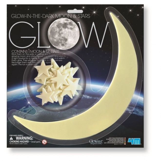 Étoiles et lune lumineuses