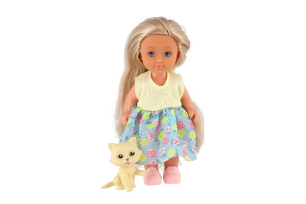 Poupée avec peluche plastique 12cm corps solide 3 types dans boîte 7x15x5cm 24pcs dans boîte