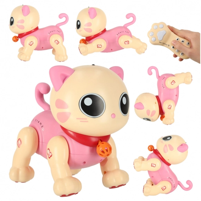 Chaton interactif rose télécommandé