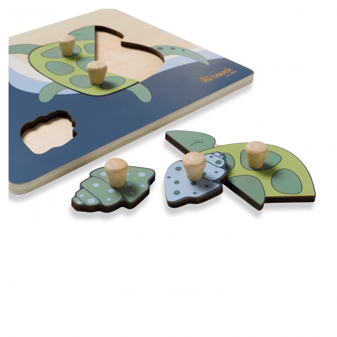 Puzzle en bois - tortue