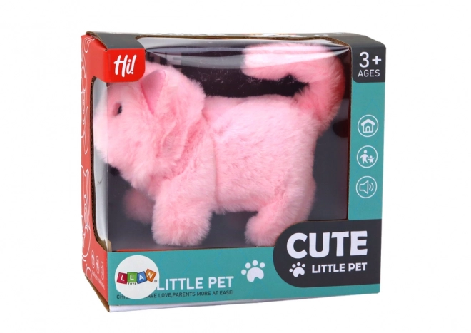 Chat en peluche interactif rose