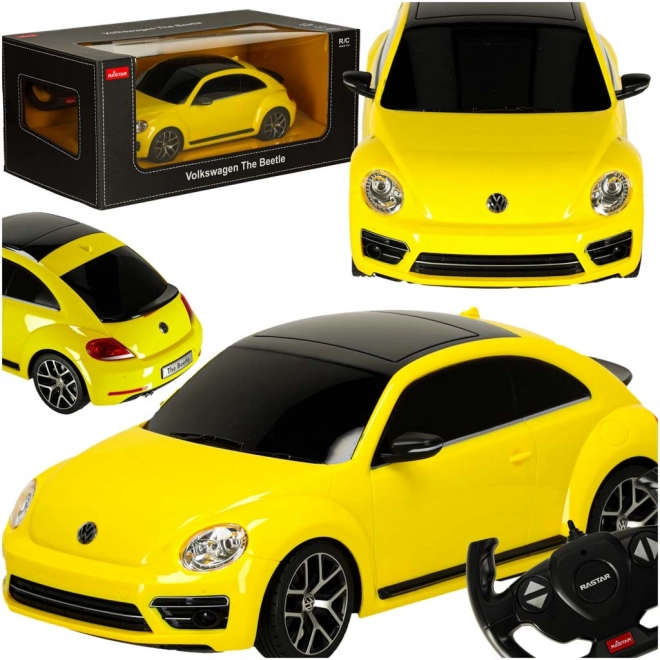 Voiture télécommandée R/C Volkswagen Coccinelle Rastar 1:14 jaune