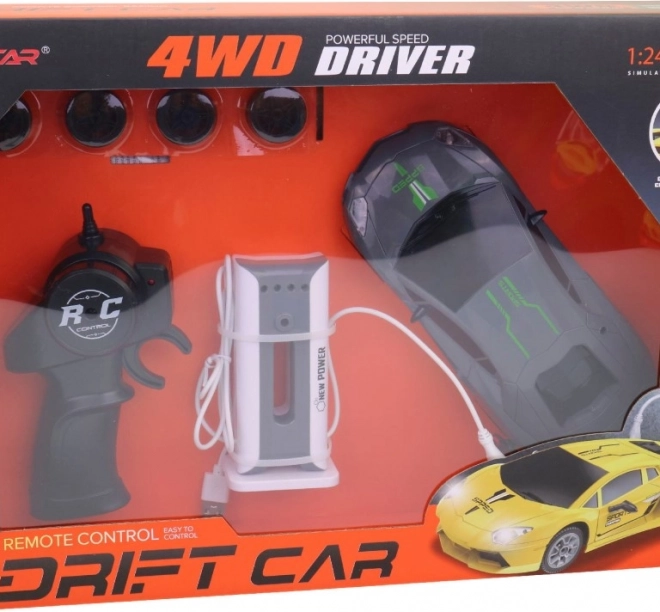 Voiture électrique télécommandée avec roues interchangeables et fonction de drift