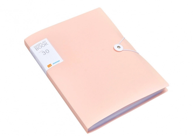 Pochette en plastique avec élastique Rose A4