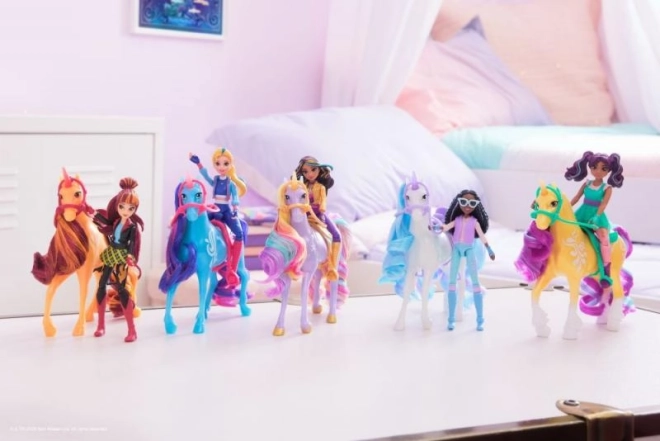 Figurines de l'académie des licornes 11 cm Layla et Glacier