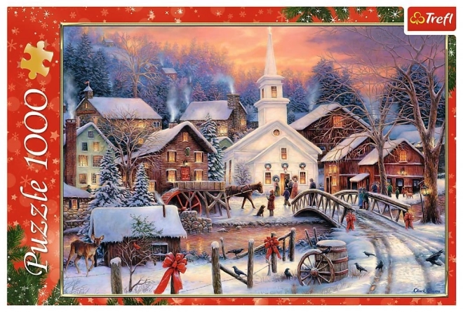 Puzzle 1000 pièces Noël Blanc