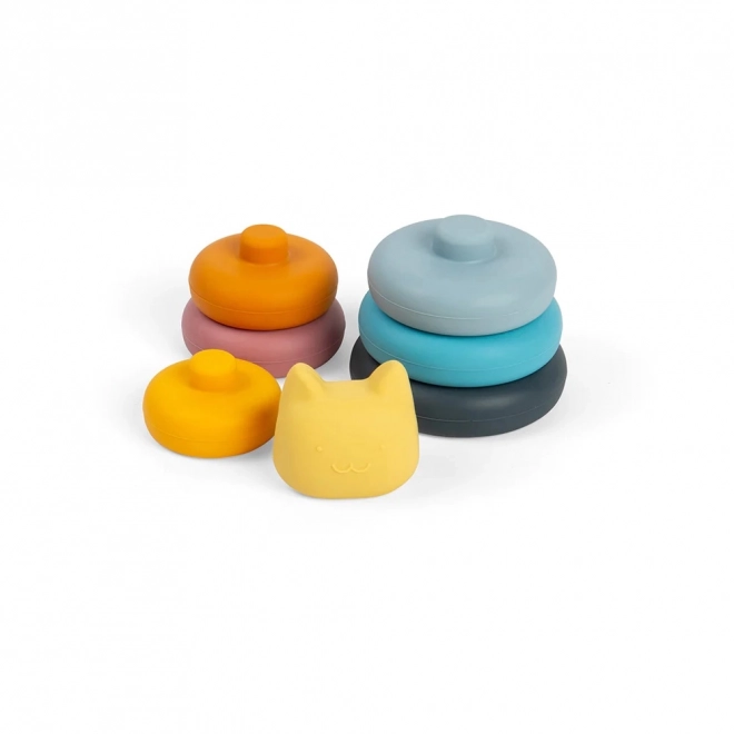 Jouet empilable en silicone en forme de chat