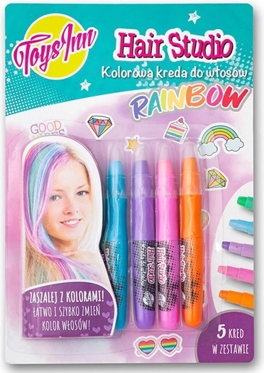 Craie pour cheveux arc-en-ciel