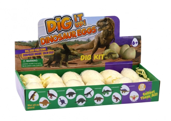 Kit Archéologique Œufs de Dinosaures Cartes 12 pièces