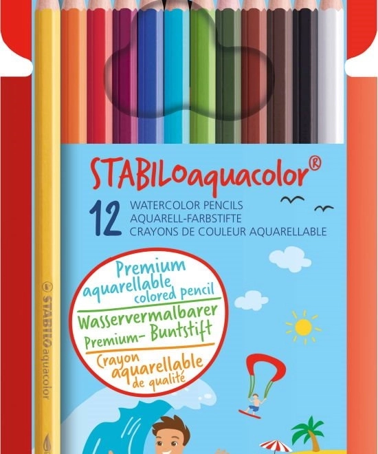 Ensemble de crayons aquarellables Stabilo Aquacolor 12 pcs