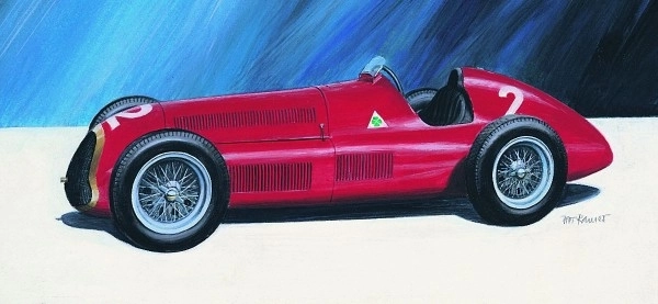 Modèle Alfa Romeo Alfetta 1950 17,2x6,5cm dans une boîte de 25x14,5x4,5cm