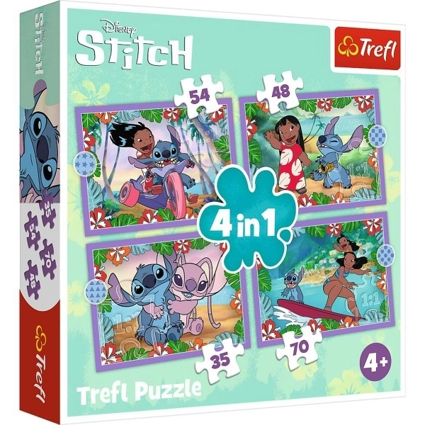 Puzzle Lilo & Stitch 4v1 Journée folle Trefl