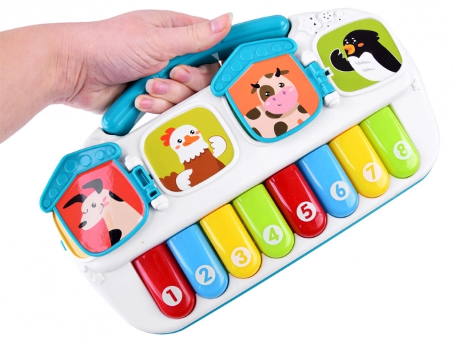 Clavier musical joyeux avec animaux
